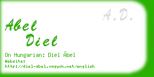 abel diel business card